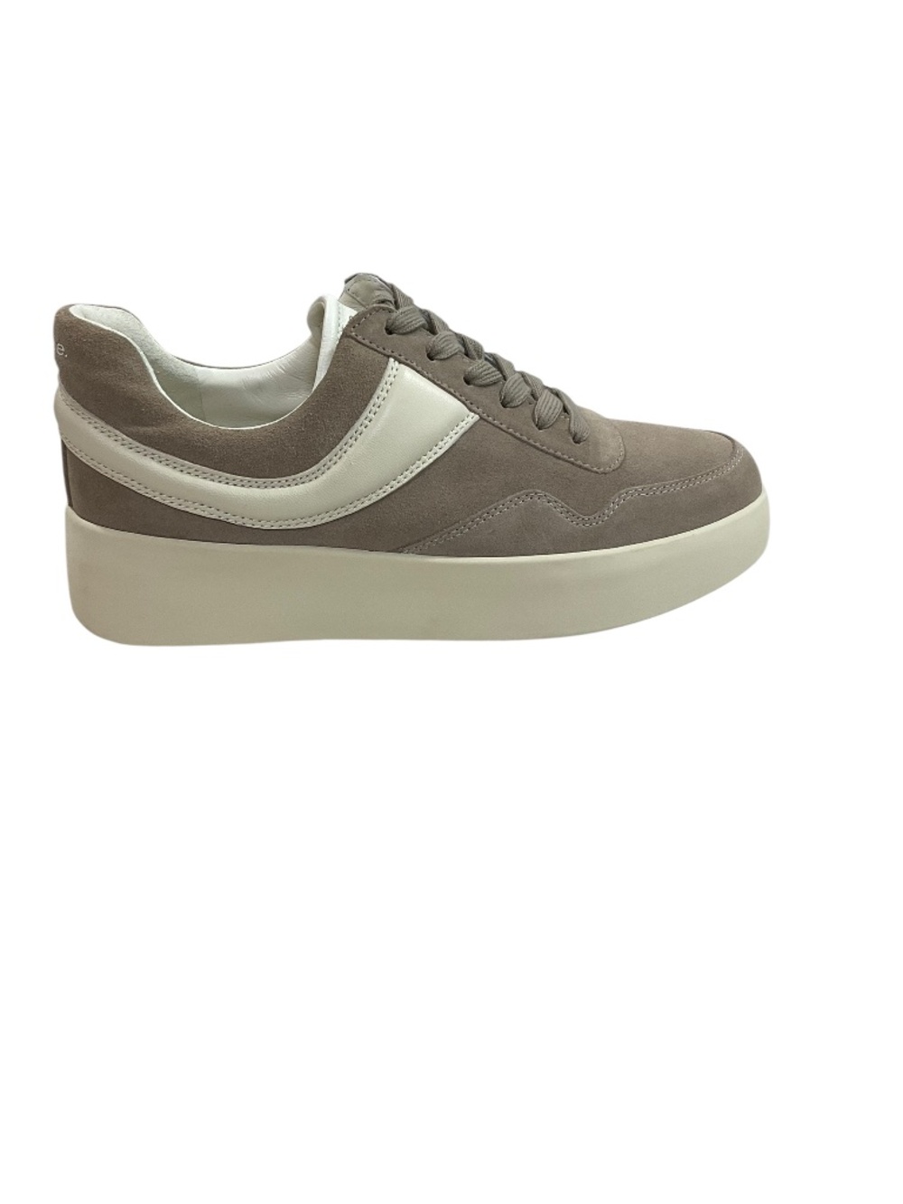 Vince Warren Court Sneakers Women’s 7 Taupe Suede Leather Platform Shoes